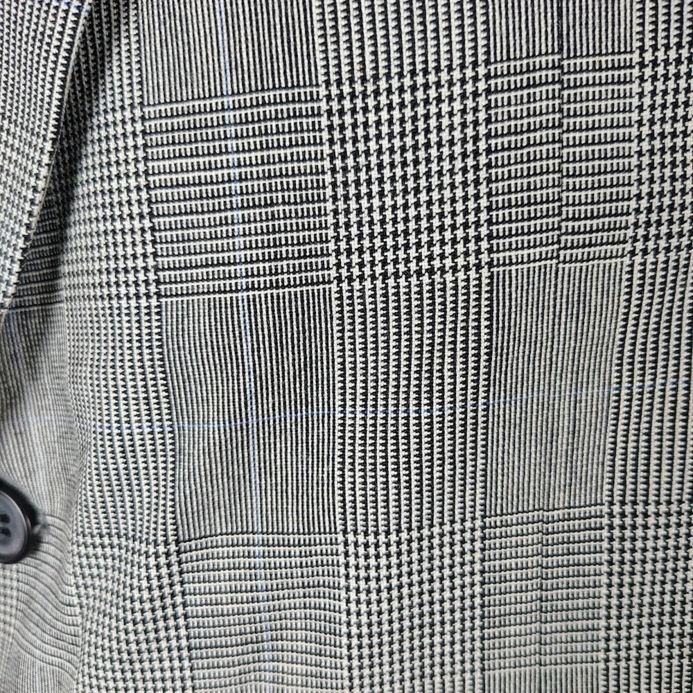 Mallards Mens Grey Glen Plaid 100% Worsted‎ Wool Blazer Sport Coat Made in USA